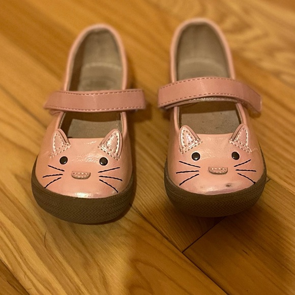 Cute Pink Cat Face Mary Jane Shoes - Picture 1 of 4